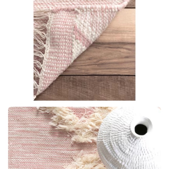 Pink Geometric Pattern Rug - Picture 3 of 5